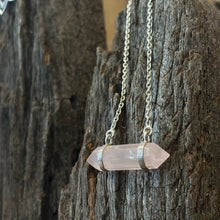Load image into Gallery viewer, Sterling Silver Rose Quartz Necklace