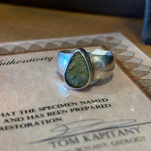 Load image into Gallery viewer, Moldavite 925 Sterling Silver Ring ~ size 7