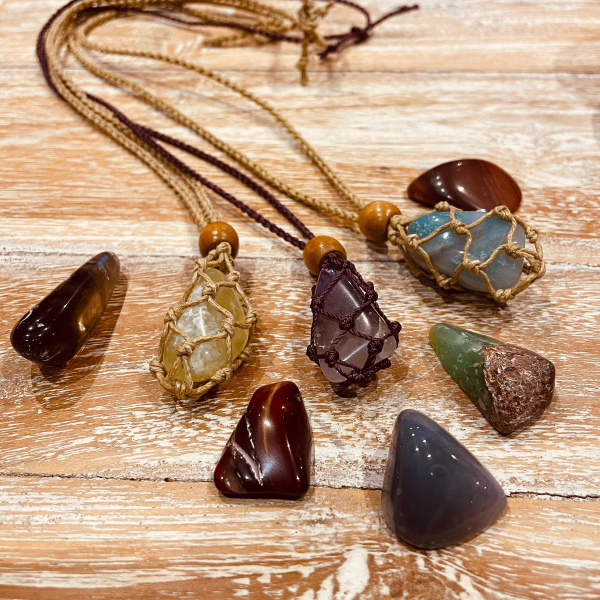 Necklace with interchangeable stones deals