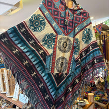 Load image into Gallery viewer, Patterned Winter Ponchos ~ festival ~ hippie ~