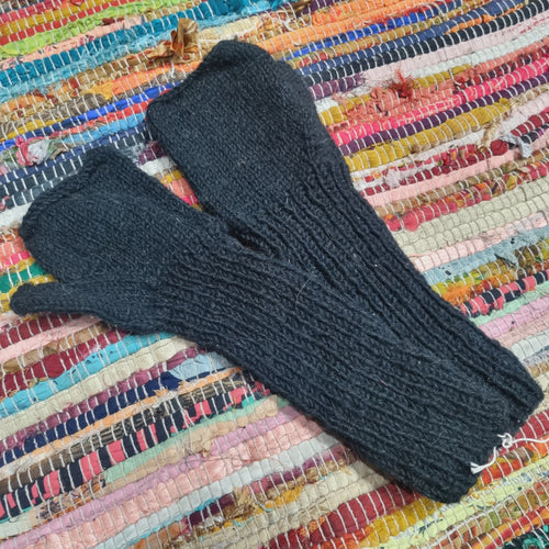 Knitted Fingerless Winter Gloves