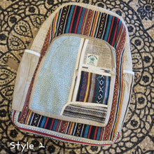 Load image into Gallery viewer, Large Hemp Backpack - School Bag - Hiking - Day Pack