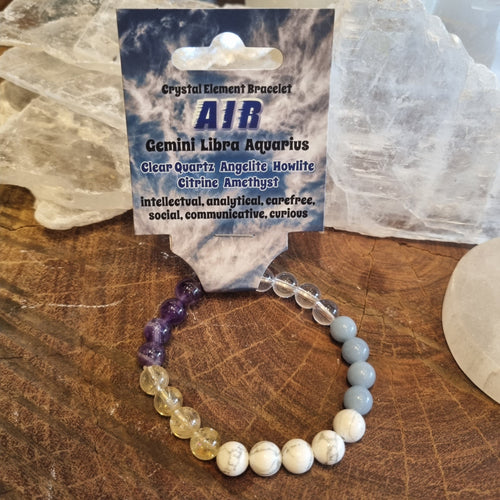 Air Elemental Gemstone Healing Bracelet