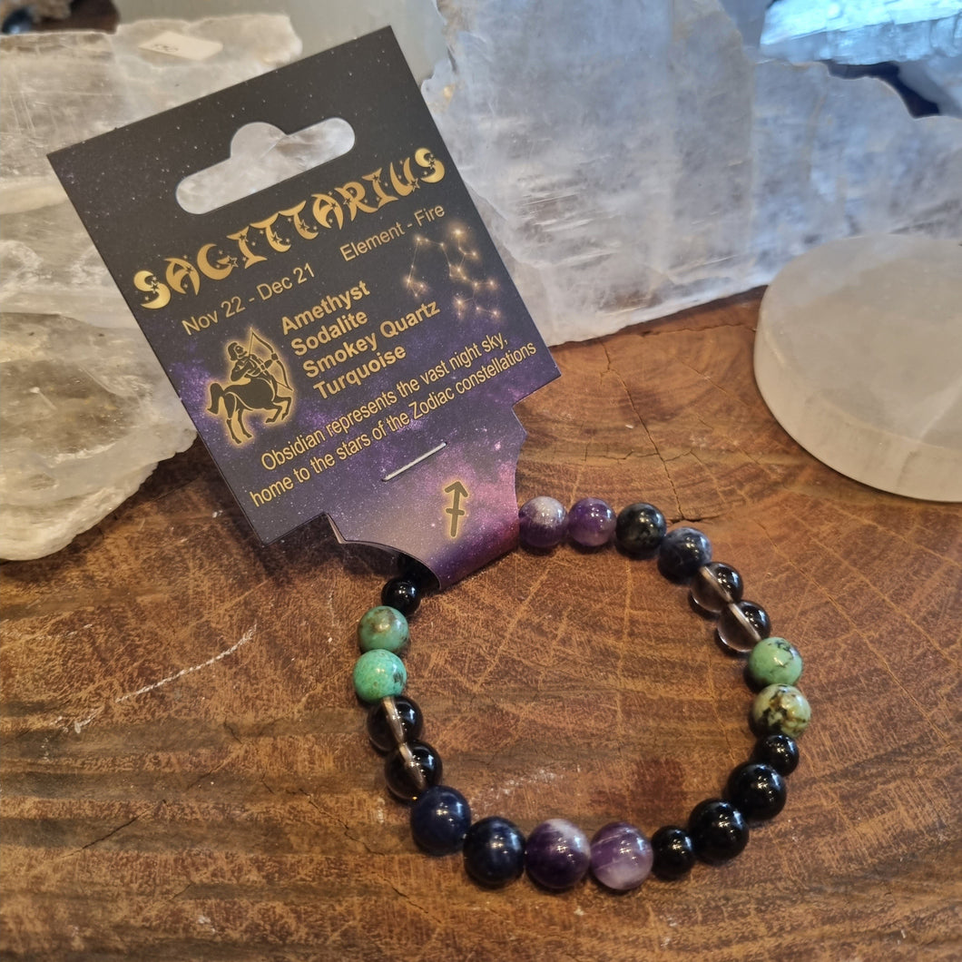 Sagittarius Zodiac Gemstone Bracelet Nov 22 - Dec 21