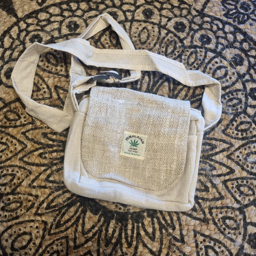 Plain Hemp shoulder bag - Side Satchel, Made In Nepal