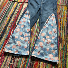 Load image into Gallery viewer, Upcycled Denim Flares ~  Festival ~  70s Style ~ (style 15 )