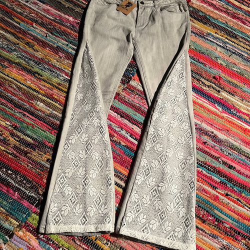 Upcycled Flared Denim Jeans Style 8 ~ Festival ~ 70s Style ~