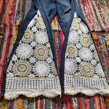 Load image into Gallery viewer, Upcycled Denim Flares~  Festival ~ 70s Style ~ (style 38)