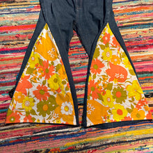 Load image into Gallery viewer, Upcycled Denim Flares ~  Festival ~ 70s Style ~ (style 14 )