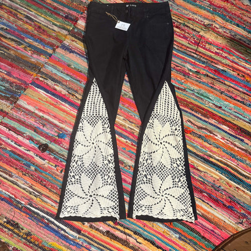 Upcycled Denim Flared Jeans Style 37 ~ Festival ~ 70s Style ~