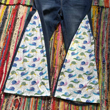 Load image into Gallery viewer, Upcycled Denim Flares ~  Festival ~ 70s Style ~ (style 11)