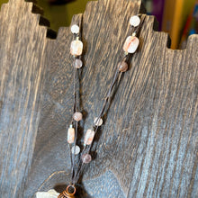 Load image into Gallery viewer, Copper Wrapped Pink Calcite Necklace