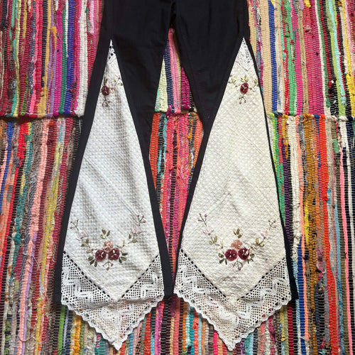 Upcycled Denim Flared Jeans Style 33 ~ Festival ~ 70s Style ~