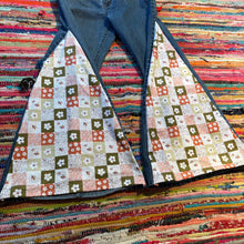 Load image into Gallery viewer, Upcycled Denim Flares ~  Festival ~ 70s Style ~ (style 17)