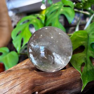 Smoky Quartz Sphere & Light base ~ Grounding ~ Protection