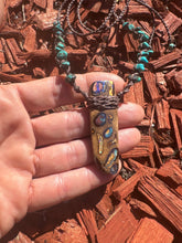 Load image into Gallery viewer, Handmade Koroit Boulder Opal Macrame Necklace