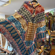 Load image into Gallery viewer, Patterned Winter Ponchos ~ festival ~ hippie ~