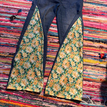 Load image into Gallery viewer, Upcycled Denim Flares ~  Festival ~ 70s Style ~ (style 12 )