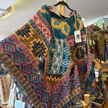 Load image into Gallery viewer, Patterned Winter Ponchos ~ festival ~ hippie ~