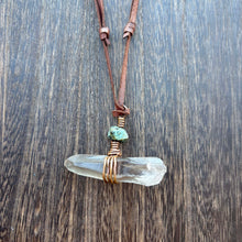 Load image into Gallery viewer, Copper Wrapped Smoky Quartz Necklace