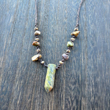 Load image into Gallery viewer, Unakite Handmade Macrame Necklace