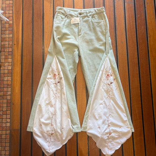 Upcycled Flared Denim Jeans Style 1 ~ Festival ~ 70s Style ~