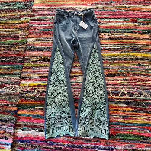 Upcycled Denim Flared Jeans Style 41 ~ Festival ~ 70s Style ~