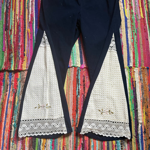 Upcycled Denim Flared Jeans Style 39 ~ Festival ~ 70s Style ~