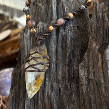 Load image into Gallery viewer, Handmade Citrine Macrame Necklace