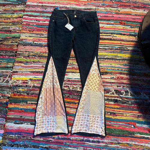 Upcycled Denim Flared Jeans Style 40 ~ Festival ~ 70s Style ~