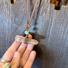 Load image into Gallery viewer, Copper Wrapped Smoky Quartz Necklace