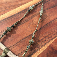 Load image into Gallery viewer, Drift Wood, Prehnite and Indian Agate Macrame Necklace