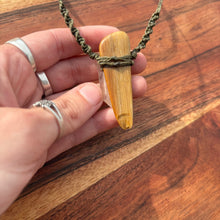 Load image into Gallery viewer, Petrified Wood Macrame Necklace