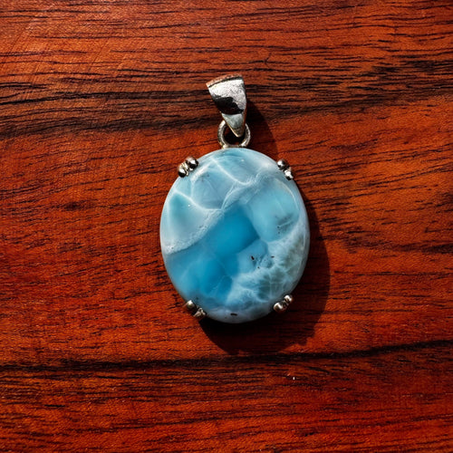 Larimar Solid Sterling Silver Pendant