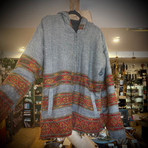 Hippie Fleece Lined Jacket Free Size ~ festival ~ gypsy