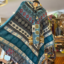 Load image into Gallery viewer, Patterned Winter Ponchos ~ festival ~ hippie ~