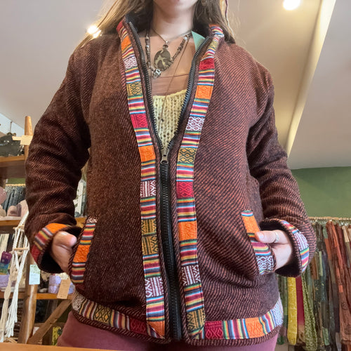 Hippie Fleece Lined Jacket  ~ Festival ~ Gypsy