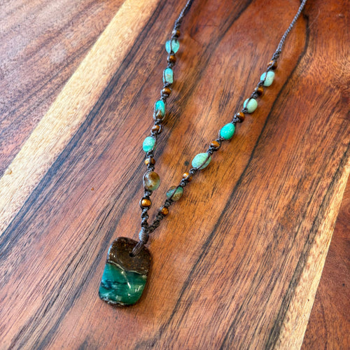 Handmade Green Chrysoprase Necklace