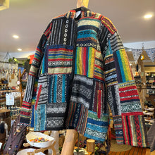 Load image into Gallery viewer, Brushed Cotton Patch Fleece Lined Hippie Jacket