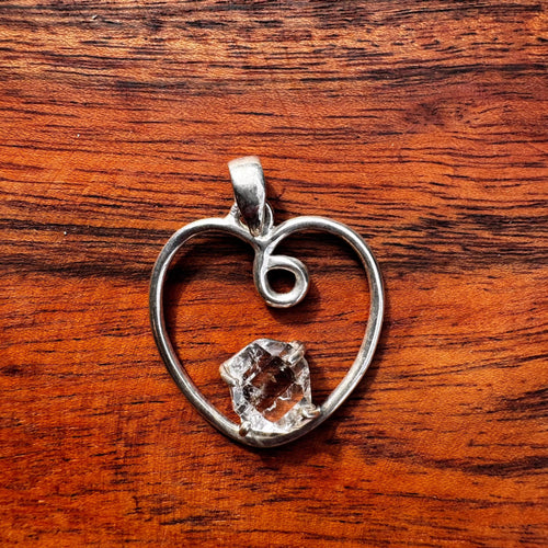 Herkimer Diamond Solid Sterling Silver Pendant