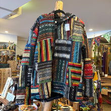 Load image into Gallery viewer, Brushed Cotton Patch Fleece Lined Hippie Jacket