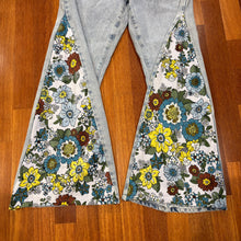 Load image into Gallery viewer, Upcycled Denim Flares ~  Festival ~ 70s Style ~ (style 48)