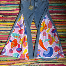 Load image into Gallery viewer, Upcycled Denim Flares ~  Festival ~ 70s Style ~ (style 44)