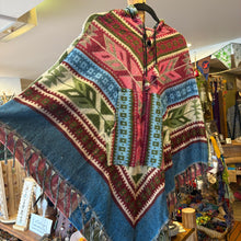 Load image into Gallery viewer, Patterned Winter Ponchos ~ festival ~ hippie ~