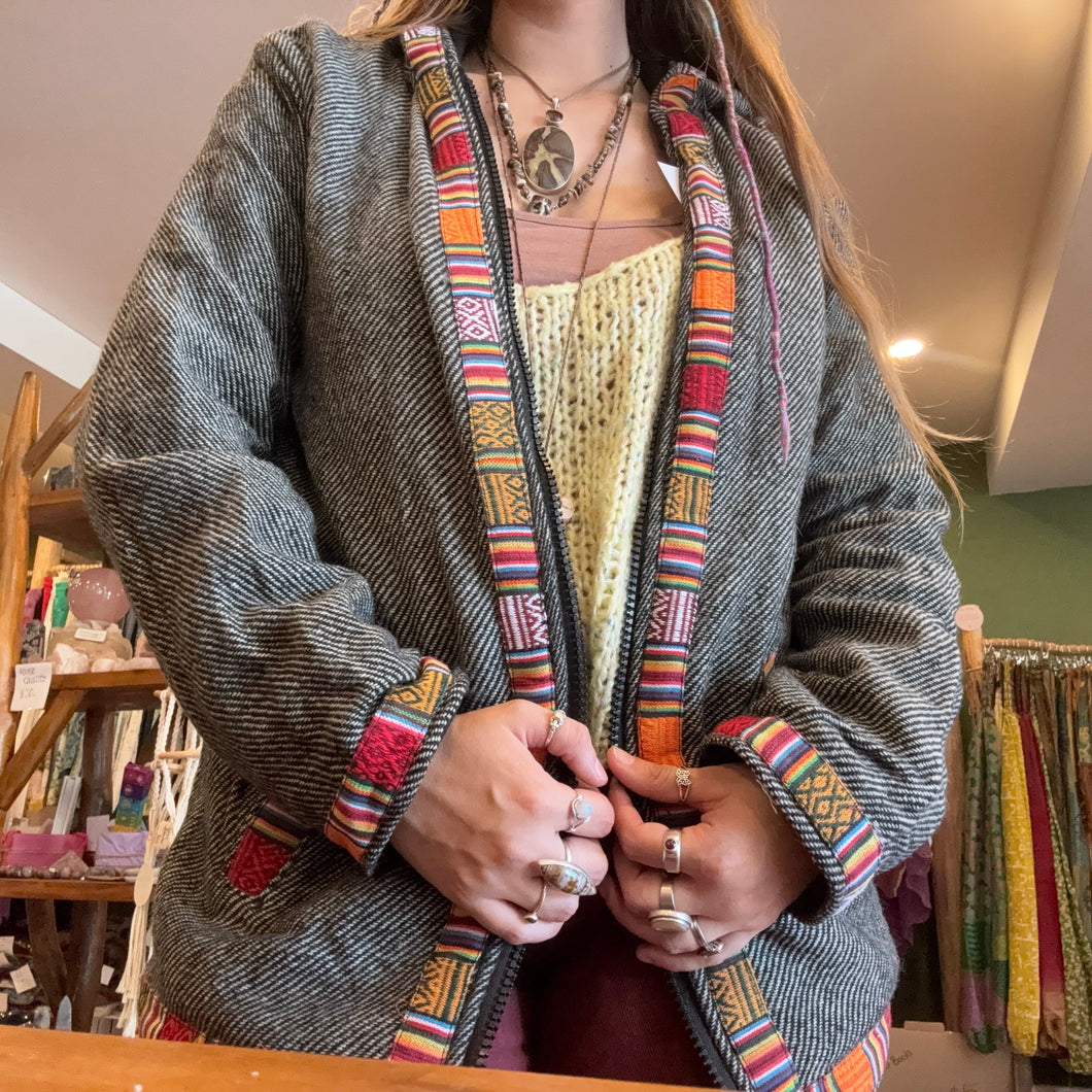 Hippie Fleece Lined Jacket  ~ Festival ~ Gypsy