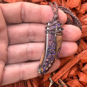 Koroit Matrix Boulder Opal Necklace
