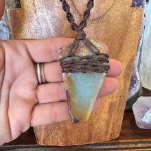 Load image into Gallery viewer, Handmade Amazonite Macrame Necklace