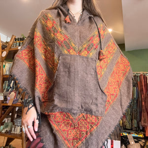Aztec Print Triangle Winter Ponchos ~ Festival ~ Hippie ~