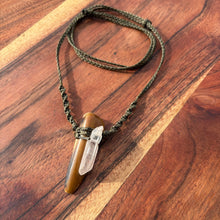 Load image into Gallery viewer, Petrified Wood Macrame Necklace
