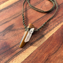 Load image into Gallery viewer, Petrified Wood Macrame Necklace